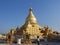 Shwezigon Paya pagoda Landmark Temple historical Architecture in Bagan Myanmar