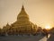 Shwezigon Paya pagoda Landmark Temple historical Architecture Bagan Myanmar
