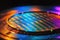 SI wafer,Silicon semiconductor wafer closeup, background