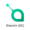 Siacoin SC. Vector illustration crypto coin ico