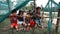 Siam Reap, Cambodia - January 13, 2017: A group of Cambodian children from a poor village near Angkor Wat