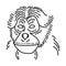 Siamang Icon. Doodle Hand Drawn or Outline Icon Style