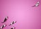 Siamese Cat Walking On Pink Background Vector