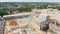 Siauliai, Lithuania - 27th june, 2023: Aerial view new military base construction site. Nato expansion in east. Margiris battalion