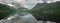 Siberia. Mirror surface of Dyupkun lake. Panorama.