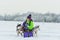 Siberian Husky closeup. Beautiful girl with husky. winter