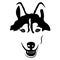 Siberian Husky Portrait. Isolated Vector Illustration