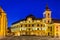 Sibiu, City Hall and Large Square in night, Romania