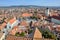 Sibiu Romania city center old town buildings roof beautiful view