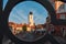 SIBIU, ROMANIA: The Council tower viewed through the bridge of lies