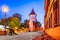 Sibiu, Romania - Old town medieval street in Transylvania