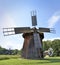 SIBIU, Romania - traditional windmills from Romania, at the ASTRA Ethnographic Museum