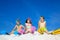 Siblings on the beach