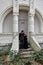 Siblings at an enchanted castle in the woods