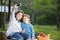 Siblings Taking Selfportrait Through Smartphone At