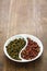 Sichuan pepper, green and red