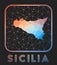 Sicilia map design.