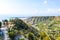 Sicilian lanscape with sea and mountains