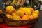 Sicilian Lemons and oranges in a basket, Sicily Italy