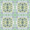 Sicilian Majolica Vintage Blue mediterranean tile Azulejo tile pattern, Portuguese Spanish Italian traditional