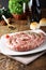 Sicilian raw sausage with pepper and rosemary