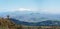 Sicilian rural landscape in winter with snow peak