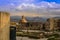 Sicilian territory and church dome from the Norman castle of mil