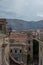 Sicilian town of Palermo skyline over roofs of historic building