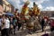 Sicilian traditionally decorated horses, carts