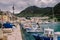 Sicily Italy Sicilian port of Castellammare del Golfo, amazing coastal village of Sicily island, province of Trapani