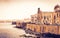 Sicily landscape, View of old buildings in seafront of Ortygia Ortigia Island, Syracuse, Sicily, Italy