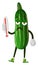 Sick cucumber, illustration, vector