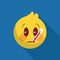Sick emoji blue background icon
