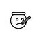 Sick emoji outline icon. Signs and symbols can be used for web, logo, mobile app, UI, UX