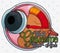 Sick Eye like Manometer with High Pressure Commemorating Glaucoma Week, Vector Illustration
