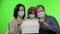 Sick family mother, father and daughter in medical mask. Coronavirus concept