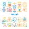 Sick Health Problem And Allergy Icons Set Vector