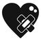 Sick heart person icon simple vector. Pain impact