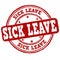 Sick leave sign or stamp