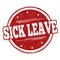 Sick leave sign or stamp