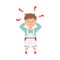 Sick Little Boy Feeling Unwell Suffering from Headache Vector Illustration