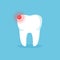 Sick pain tooth vector illustration