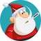 Sick Santa Claus with Thermometer in His Mouth