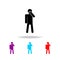 sick Silhouette man icon. Elements of people in different activities in multi colored icons. Premium quality graphic design icon.