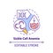 Sickle cell anemia concept icon