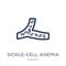 Sickle-cell anemia icon. Trendy flat vector Sickle-cell anemia i