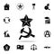 sickle, hammer and star icon. Detailed set of communism and socialism icons. Premium graphic design. One of the collection icons