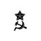 sickle, hammer and star icon. Element of communism illustration. Premium quality graphic design icon. Signs and symbols collection