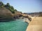 Sidari, Corfu, Greece - June 08 2013 : Tourists having fun at Canal d`amour on Corfu - Kerkyra island - Sidari beach