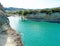 Sidari famous beach landscape ionian sea on Corfu island